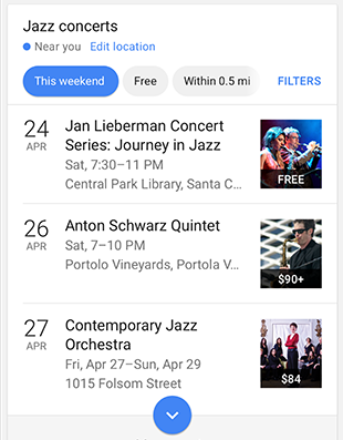 event example in search results