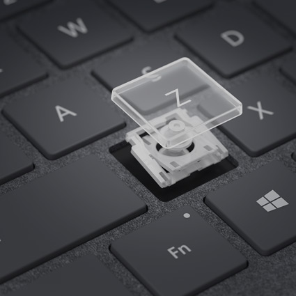 Z key removed from keyboard