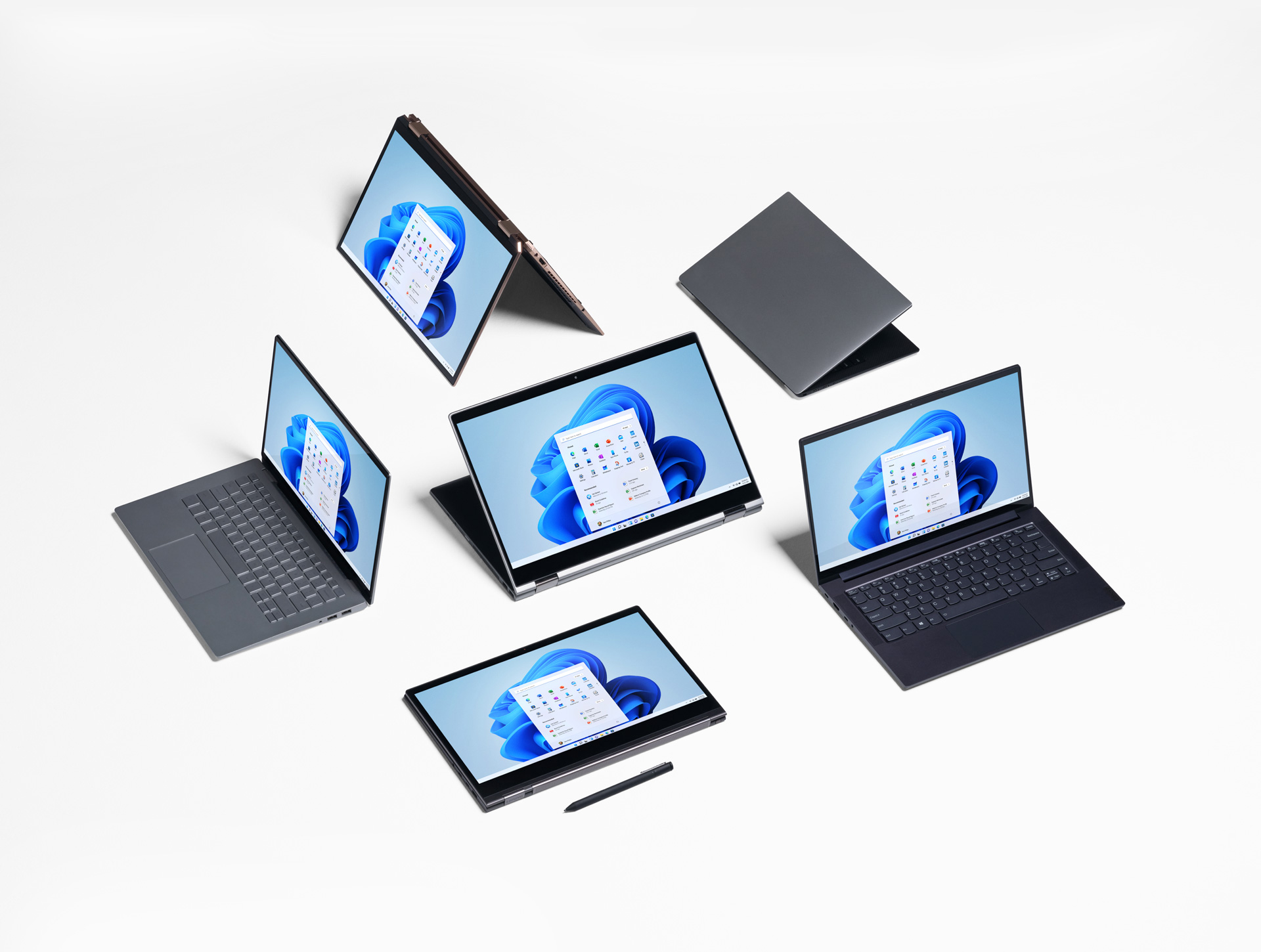 Array of 6 Windows 11 computers