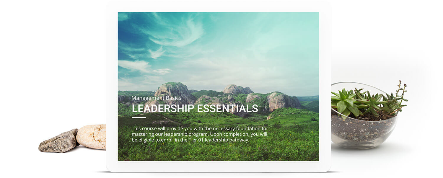 Tablet with mountain view