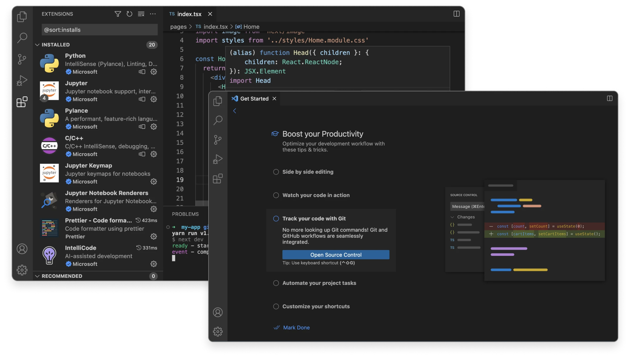 Screenshot for Visual Studio Code
